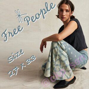 NWT Free People Printed Just Float On Flare Sz 27